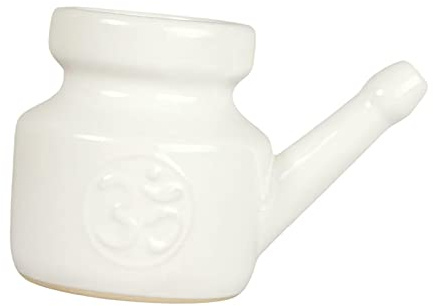 Ｚｉａｌｏｆｉ Pot in Ceramica, per Risciacquo Dei Seni Nasali, Facile Da Pulire, Portatile, Da Viaggio, per La Pulizia Del Naso, per La Pulizia Del Naso, per I,