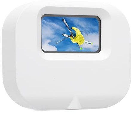 Pet Kamera mit Halsband, 1080P Anti-Shake, 0,96 Zoll IPS HD Farbdisplay, Weitwinkel Sportkamera für Haustiere, Radfahren, Outdoor (Weiß)