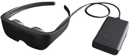 VEKELETE Gafas Inteligentes con Pantalla Gigante 2D/3D 4K mejoradas, Gafas Imax, Gafas for Videojuegos y películas de Realidad Virtual