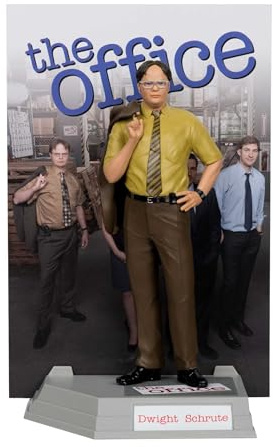 McFarlane Toys - Dwight Schrute (The Office) 15,2 cm große posierte Figur | Movie Maniacs The Office Statische Figur, 15,2 cm, Dwight Schrute