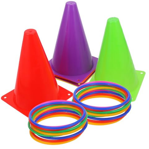 MOTHNUR Fußball Training Junge Mädchen Wurfspiel Ringe Werfen Sporttrainingskegel Plastikkegel Für Fußball Sportler