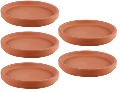 Yardenfun 5Er Set Untersetzer Für Blumentöpfe Topfuntersetzer Pflanzenhalter Untersetzer Für Topfpflanzen Terrakotta Topfuntersetzer Kaffeetopf