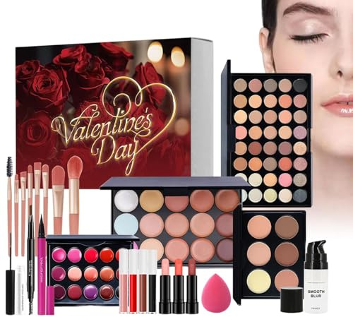 Set De Pour Le Visage Saint-Valentin Complet pour un | Fard à Paupières Crayon Sourcils Cosmétiques Saint-Valentin Pour Rendez-vous Réunion Mère Amie Sœurs Épouse