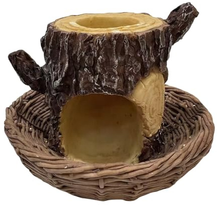 Comederos para Pájaros - Estación De Alimentación para Observar Aves con Forma De Tocón - Bandeja para Alimentar Aves Silvestres | para Jardín Patio Trasero Balcón Patio