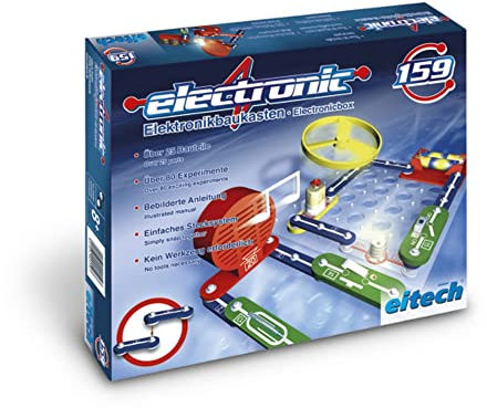Eitech 00159 00159-Experimentierbaukasten Elektronik Set, 25-teilig, Multi Color