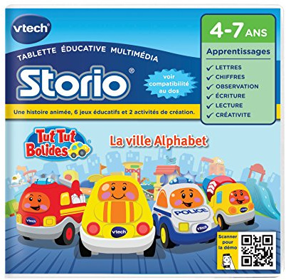 VTech - 232505 - Jeu Storio J'Apprends Les Lettres avec Les Tut Tut Bolides