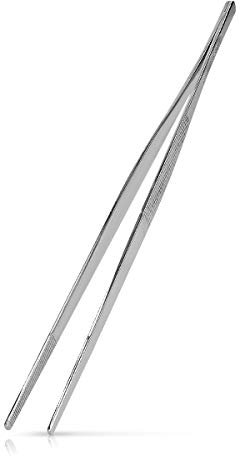 Navaris Grillpinzette aus rostfreiem Edelstahl - 30cm lang - Grill Fleischpinzette - auch als Bratpinzette Servierpinzette Küchenpinzette nutzbar