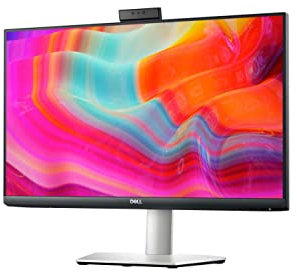 Dell S2422HZ 24 Inch Full HD (1920x1080) Video Conferencing Monitor, 75Hz, IPS, 4ms, AMD FreeSync, 99% sRGB, Built-in Speakers, 5MP Camera, Mic, USB-C, DisplayPort, HDMI, 2x USB, 3 Year Warranty