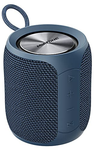 MIATONE Rush Pro Bluetooth Speaker, IPX7 Waterproof, 20W Deep Bass, 360° Sound, LED Light, Bluetooth Speaker TWS Compatible, Built-in Microphone, Bluetooth 5.4, Bath, PC, Festival Gifts for Man (Blue)