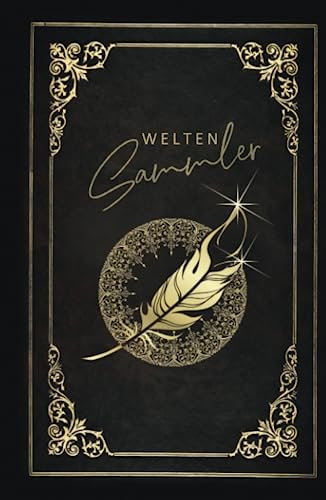 Weltensammler Notizbuch: mitternachtsschwarz, blanko, gebunden, 13,97 x 21,59 cm