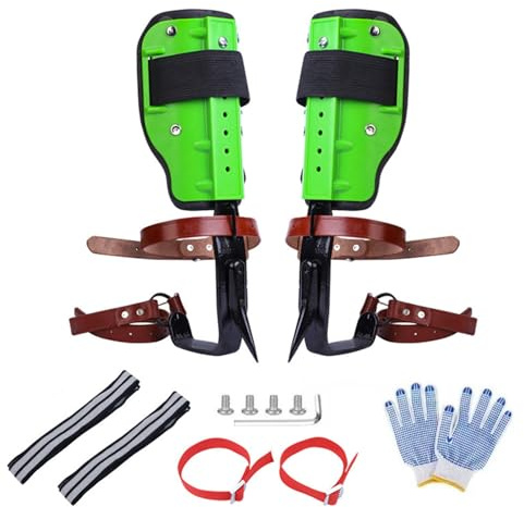 FUELIX Baumklettern Ausrüstung Set, Steigeisen Für Bäume, Edelstahl Baumklettern Set, Kletterausrüstung, Baumkletterspikes, Absturzsicherung Für Bergsteigen, Baumklettern
