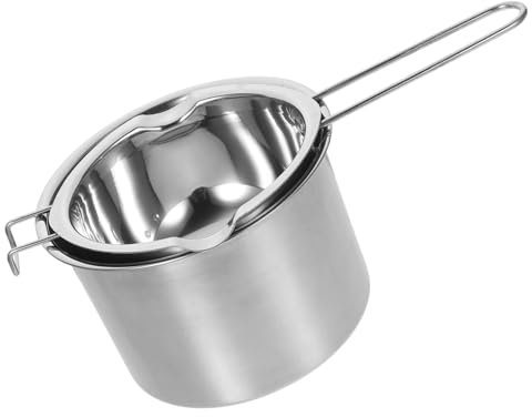 TEHAUX Olla Para Baño María y De Acero Inoxidable 600ml Para Derretir Chocolate y Cera, Resistente Al Calor, Práctica y Compacta, Utensilio De Cocina Para Repostería y Velas