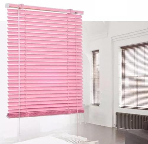 Suwooy Jalousetten Aluminium,Rosa,25mm Lamellen Horizontaljalousien,Fensterbehandlung Jalousie,Verdunkelung/Wärmedämmung/Sichtschutz Jalousette Vorhänge,Licht- Und Blendschutz,W×H-90×100cm(35 * 39in)