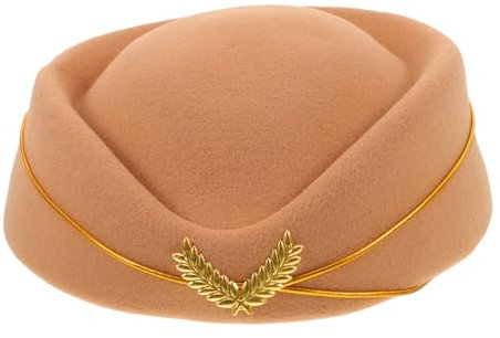 ERINGOGO Filz-stewardesshut Für Frauen Accessoires Für Flugpersonal-kostüm Pilotenmütze Für Bühnenauftritte Und Mottopartys