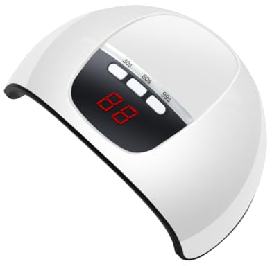 LALADEFIEE Lampada UV LED per Unghie 54w Leggera in Abs per Gel, Portatile Timer, per Uso Domestico e Salone, Asciugatura Rapida