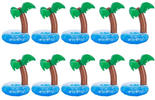 Qcwwy Portavasos Flotante para Piscina, Portavasos Inflable para Piscina con Diseño de PVC de Inflado Rápido para Bañera de Playa y Lago
