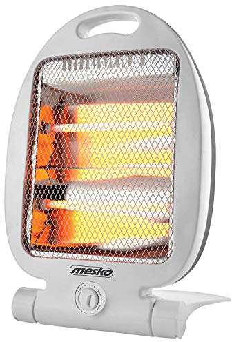 Mesko MS7710 Stufa Elettrica al Quarzo Basso Consumo, Bagno Riscaldamento alogeno 2 Lampade Infrarossi Riscaldanti, Silenziosa, 2 Livelli di Potenza 400 /800W