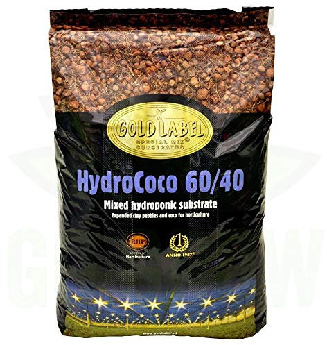 Gold Label Hydro CoCo 60/40 Mix 45 25 10 Litre Coir Clay Pebble Hydroponic Media (45 Litre)