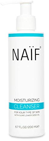 NAÏF Pflegender Gesichtsreiniger mit Leinsamen- und Sonnenblumenöl und ohne aggressive Chemikalien, Sanft zur Haut, perfekt für Männer und Frauen, 200 ml