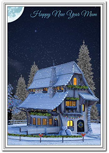 Happy New Year Cards - Family Members Friends - Luxury Quality Greeting Wishes (Mum New Year card)