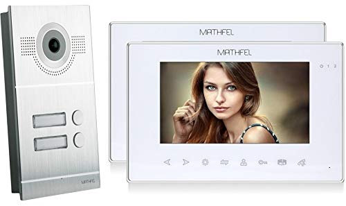 Sistema de interfono para Puerta (2 Cables, cámara Ojo de pez, 170 Grados)