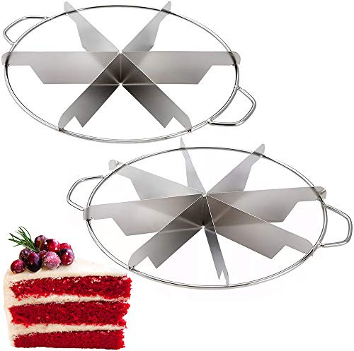 CUSINIUM 10 Stainless Steel 8 Piece Pie Cutter - Pie Slicer 6 Piece Bundle - Rust Safe - Commercial Grade