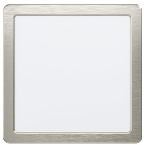 Eglo Led faretto da incasso Fueva 5, L x L 21,6 cm, spot Led in acciaio | e plastica, luce da incasso in nichel opaco, bianco, profondità di montaggio 26 mm, bianco neutro