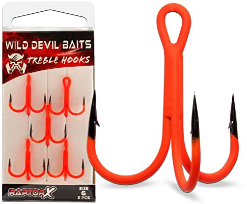 Wild Devil Baits UV Treble Hooks Raptor X Drilling UVO Raubfischhaken Fishing Hook