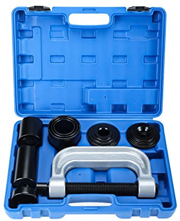 BOOMSTART 10tlg Traggelenk Kugelgelenk Abzieher Set Kugelgelenk Ausdrücker Satz, 4 in 1 Universal Kugelgelenk Auspresswerkzeug Set Kfz Werkzeug Satz mit Kasten
