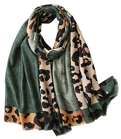 FAIRYGATE Schal Leopardenmuster Damen Schals & Tücher für Frauen Großer Tuch in Vielen Schönen Farben Tierdruck XXL Stole Personalisierte Geschenke 0081