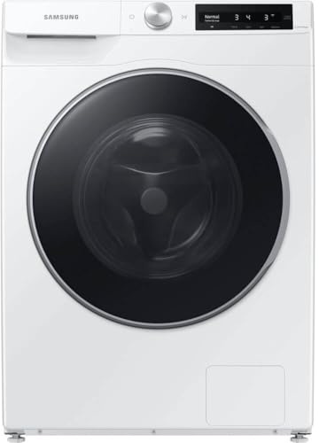 Samsung 2.5 Cu Ft Compact Front Load Washer, Stackable for Small Spaces, 40 Minute Super Speed Washing Machine, Steam Wash Clothes, Self Cleaning, Energy Star Certified, WW25B6900AW/A2, White
