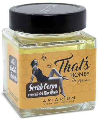 Apiarium Scrub Corpo That’s Honey – Esfoliante al Sale del Mar Morto con Miele, Pappa Reale e Burro di Karité – Profumo di Miele e Fiori di Campo – Pelle Liscia e Morbida – Bio Made in Italy, 410 g