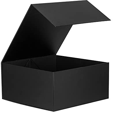 16 Stück schwarze Geschenkboxen, lose Geschenkboxen, Faltbare Geschenkboxen mit Magnetverschluss, Verpackung für kleine Unternehmen, Partys, Geschäfte, Kleidung, Einzelhandel (Schwarz, 20,3 x