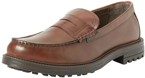 Jack & Jones Mocassins Jfwtim Hi Shine en Cuir pour Homme, Cognac, 42 EU