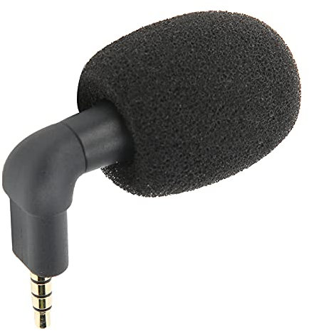 Tragbares Drahtloses Mikrofon, 3,5-mm-360-Surround-Minikondensator Zur von Rauschunterdrückung HiFi-Mikrofon, Plug & Play, für Telefon/PC/Laptop/Computer, für Live-Übertragung