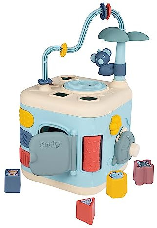 Smoby Little - Motorikwürfel ab 1 Jahr - Activity Würfel mit 5 Seiten und über 13 Aktivitäten zur Förderung der Motorik, Spielzeug für Kinder ab 12 Monate