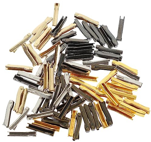 EXCEART 50 Paar Reißverschluss-Stecker Reißverschluss-Ersatz Metall-Kopf -Stopper Goldene Jacke 2-Wege- Goldendoodle-Zubehör