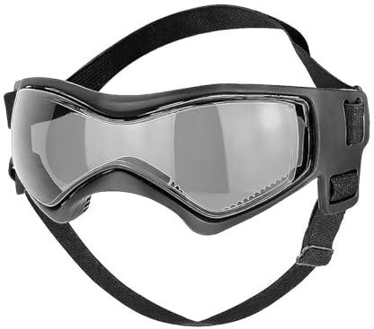 POFET Hundebrille, Coole Haustier-Sonnenbrille, Schutzbrille mit flexiblen Rahmen, UV-Schutz, wasserdicht, schneesicher, Winddicht, staubdicht, für kleine und mittelgroße Hunde