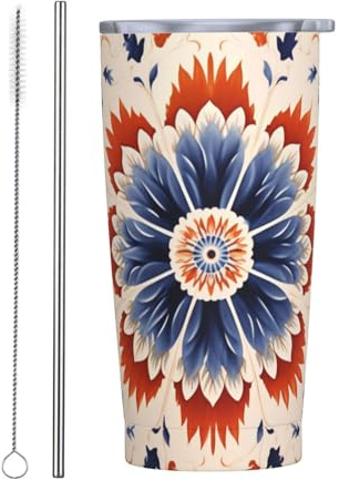 Vasos personalizados, tazas de acero inoxidable personalizadas de 20 onzas, taza de café de viaje aislada con tapa y botella de agua con pajilla, regalo personalizado para familiares y amigos,