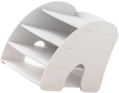 COHEALI Regal Ablage Schreibtisch Ablagefächer Stapelbar Briefablage Schreibtischorganizer Dokumentenablage Organizer Schreibtisch Desk Organizer Bürobedarf Buchen Weiß PVC