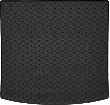 AZUGA Gummi Kofferraummatte für Skoda Kodiaq I/für VW Tiguan Allspace/für | Seat Tarraco, nur 5-Sitzer, vertiefter Boden+Ersatzrad. 1,5 cm hoher Rand, rutschfest, wasserdicht Kofferraumwanne AZ31100036
