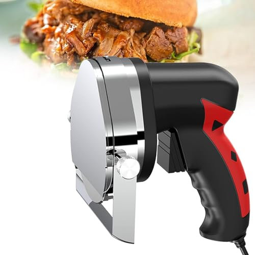 Weyot Cuchillo Kebab eléctrico, Espesor Ajustable Cuchillo Kebab eléctrico portátil Cortador de Carne Herramienta de Corte para el hogar Comerciales Carnes asadas Restaurantes