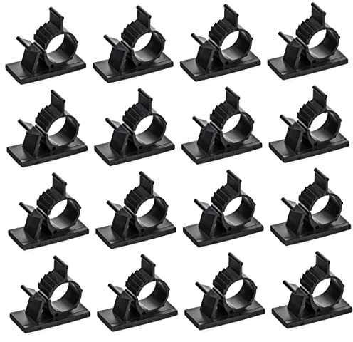 jojofuny 1tasche Aufputz Kabelhalter Schwarz Selbstklebend Kabelclips Verstellbare Kabel-organizer Kabelmanagement Für Schreibtisch Wand Tisch Kabel Fixierung