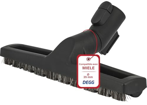 DEGG Parkettdüse mit Rosshaar - Kompatibel mit Miele Staubsauger 35mm, Parkettburst, Staubsaugerdüse geeignet für Miele Klicksystem Miele Staubsauger Bürste Staubsaugerzubehör in Premium-Qualität
