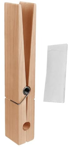 Molletta gigante porta asciugamani – Molletta da bucato jumbô, porta asciugamani in legno, gancio decorativo per asciugamani da bagno, clip giganti per vestiti da parete, mollette giganti in legno per