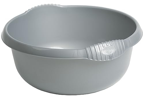 Schüssel rund grau 7L 32cm Waschschüssel Kunststoff Spüle Universal Pflege