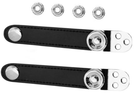 ifundom Akkordeongurte Ersatz 2 Stücke Doppellagige Gurtverlängerung Metallschnallen Leder Gepäckbefestigung