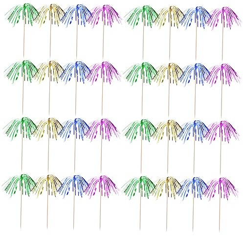 QWFVHJ Decoración Creativa De Postres,Decoraciones De Pasteles,100 Piezas Palillos De Dientes De Cóctel De Frutas Pasteles De Frutas Palillos De Postre Palillos De Donas Cóctel Postre Topper Cóctel