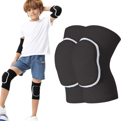 XUZOPIM 1 Paire Genouillère Danse Pour Enfant Adult Elastique Genouillère Volleyball Genouillere Danse Enfant Souple Protege Genoux Sport Pour Handball Football Skate Vtt Yoga Hip Hop Patinage