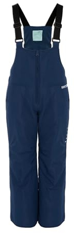 KADVA Pantalones de esquí para niños SKIRO Pants JR en Azul Marino, Talla 110 cm, Resistente al Agua y al Viento, con Bolsillos Abiertos y Tirantes. Equipado con Elementos Reflectantes y Logotipo